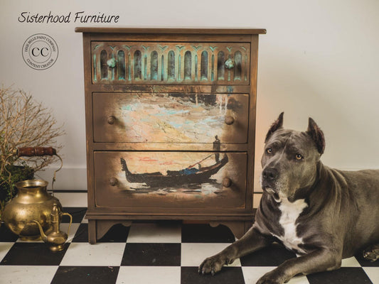 Gondola and Landscape - A1 Rice Decoupage Paper