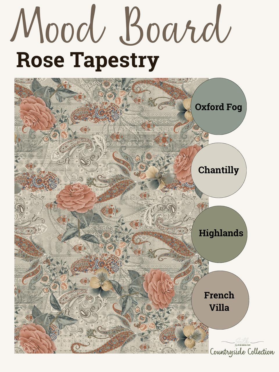 Rose Tapestry - A2 Rice Decoupage Paper