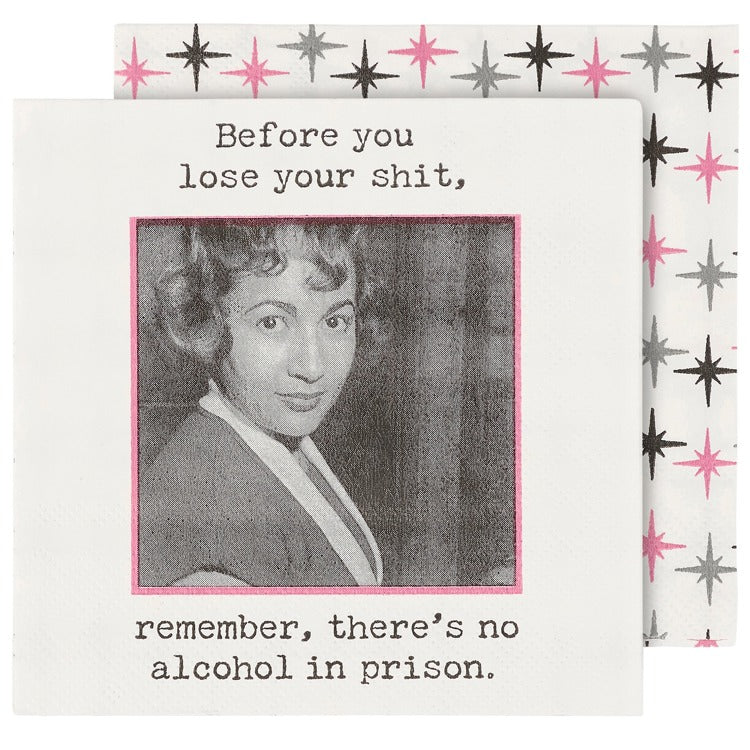 No Alcohol In Prison Napkins...