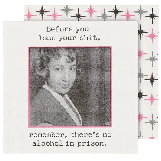 No Alcohol In Prison Napkins...