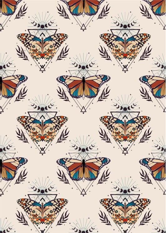 Boho Butterflies - A3 Rice Decoupage Paper