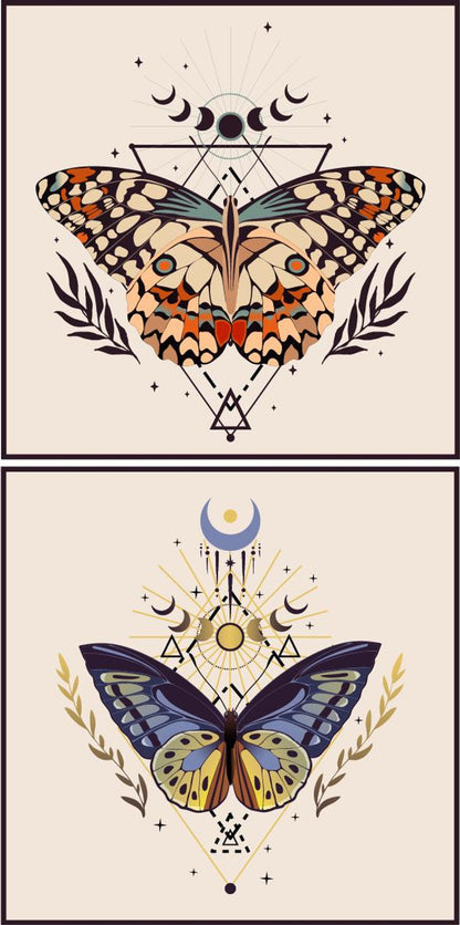 Boho Butterflies - A3 Rice Decoupage Paper