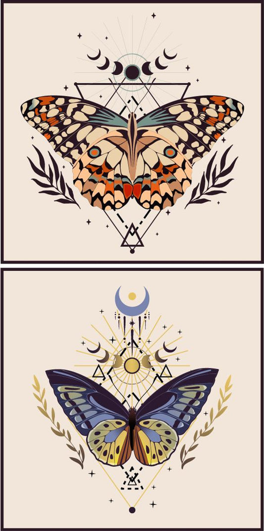 Boho Butterflies - A3 Rice Decoupage Paper