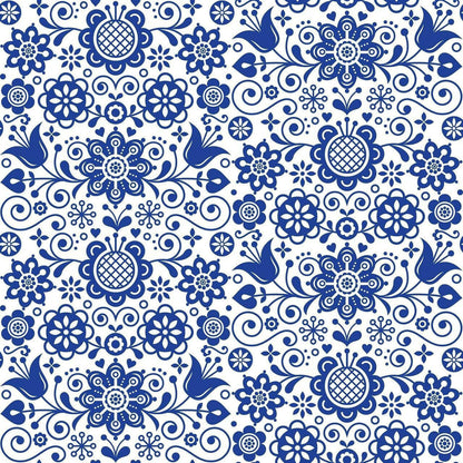 Blue Glass Ornate - Rice Decoupage Paper