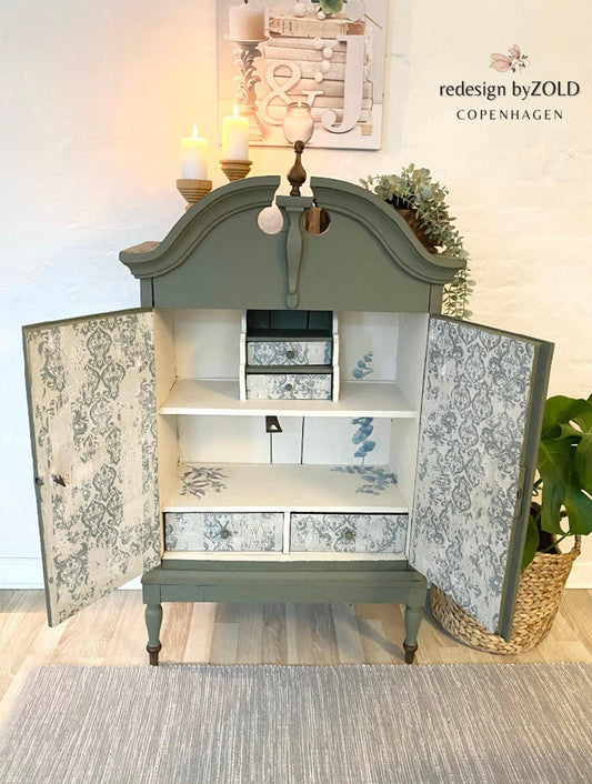 Distressed Damask - A1 Rice Decoupage Paper