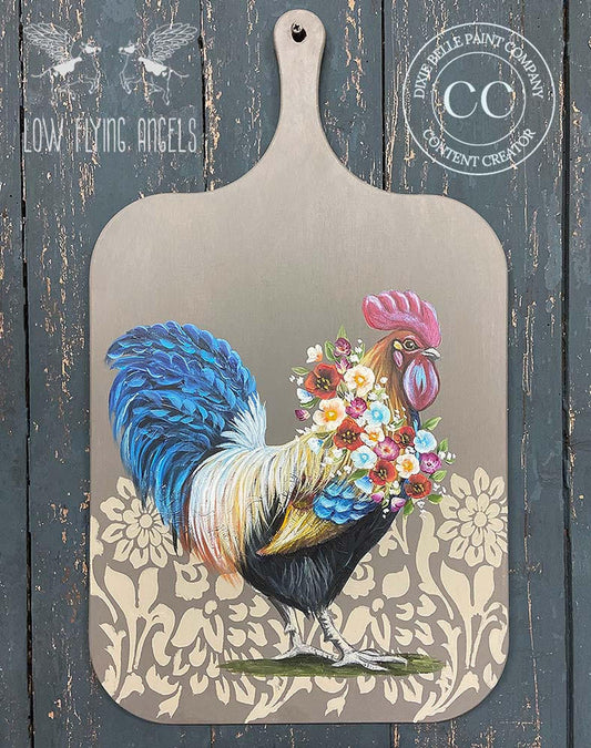 Tea Towel Floral - Stencil