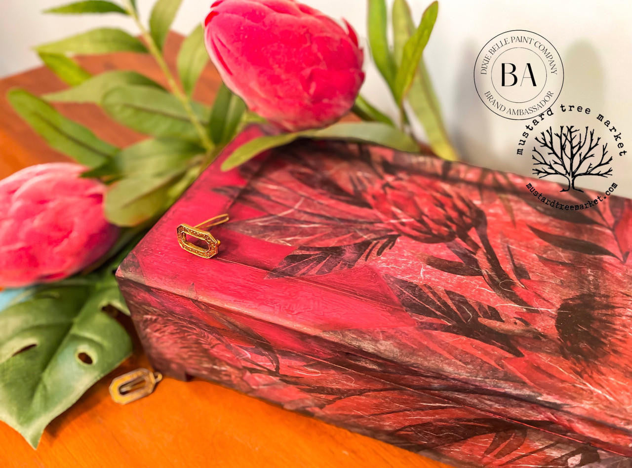 Tropical on Pink - Rice Decoupage Paper