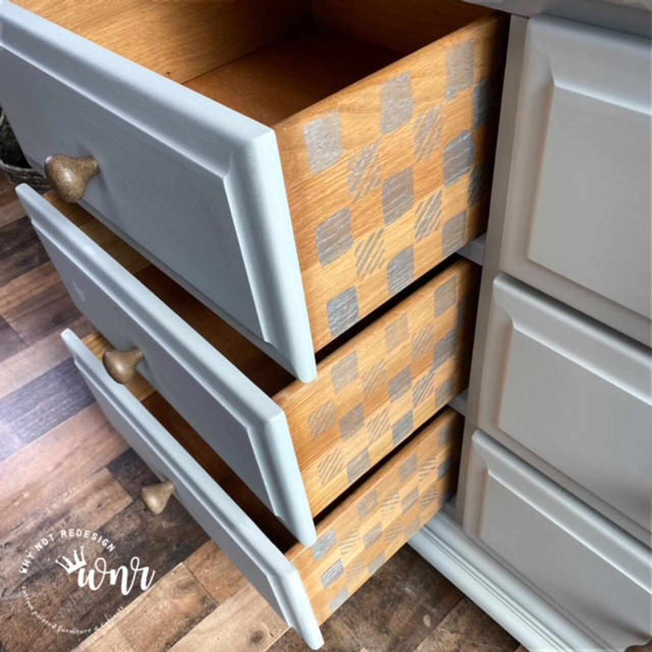 Whimsical Check - Stencil