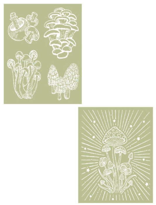 Cottagecore Mushrooms - Silkscreen Stencil