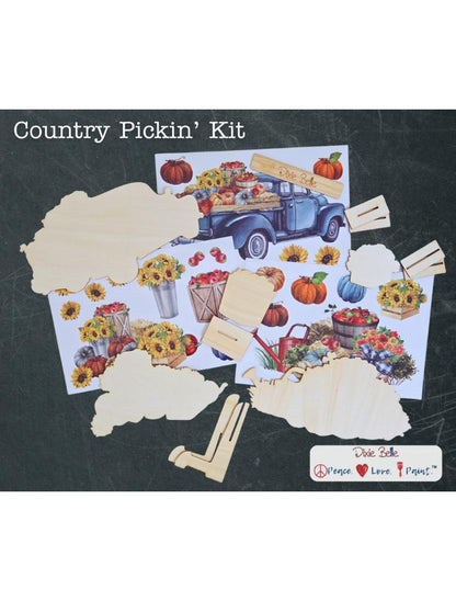Country Pickin' Wood Cutout Kit