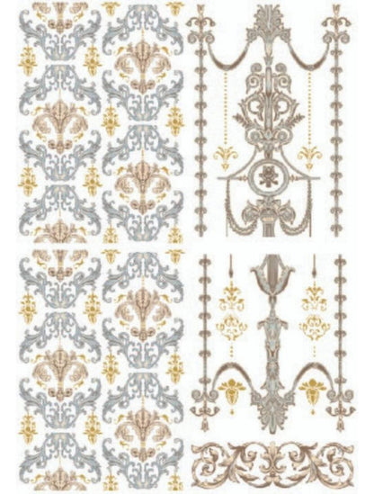 Gilded Damask - Water Slide Transfer