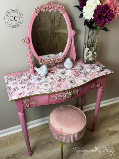 Soft Wintery Floral - Large Transfer