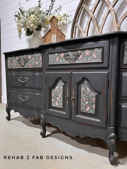 Art Deco Bird Pattern - A1 Rice Decoupage Paper