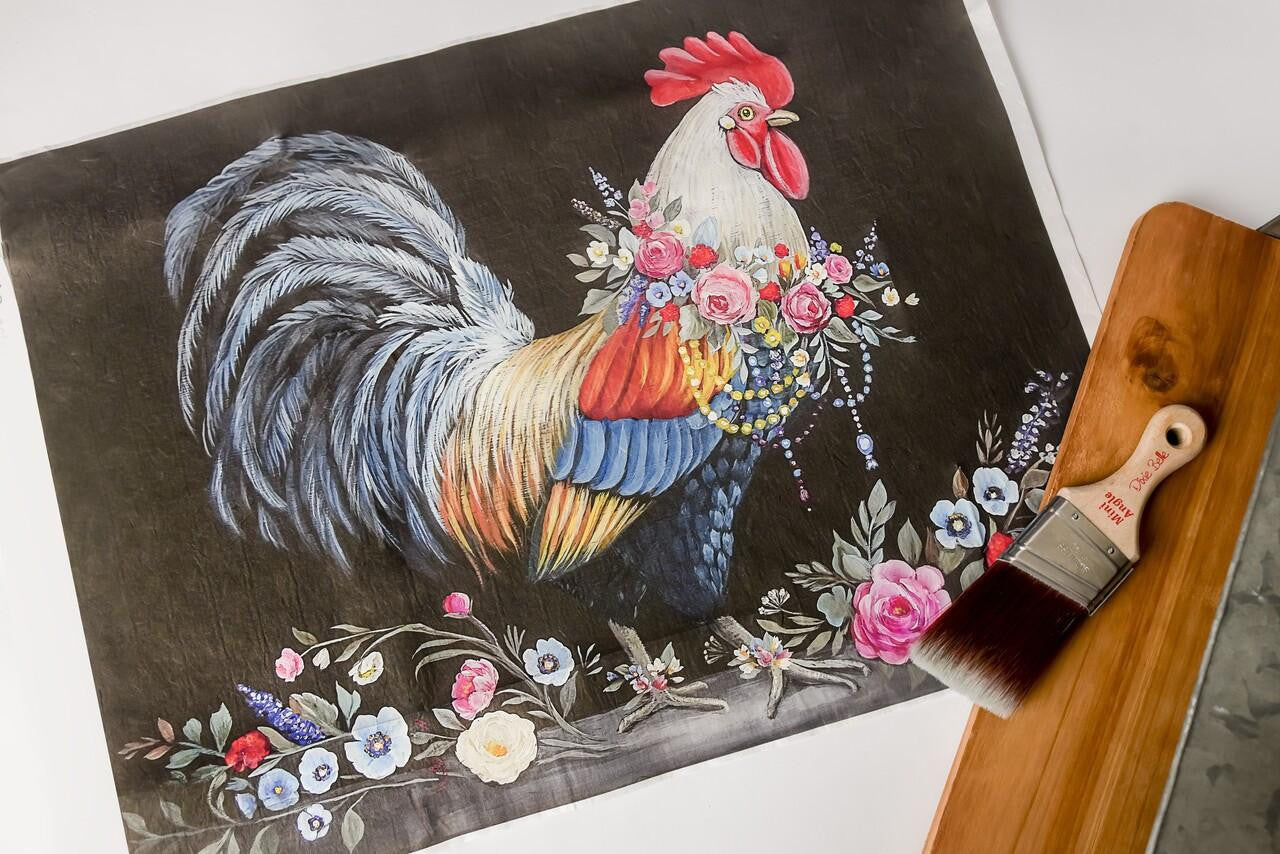 Royal Rooster - Rice Decoupage Paper