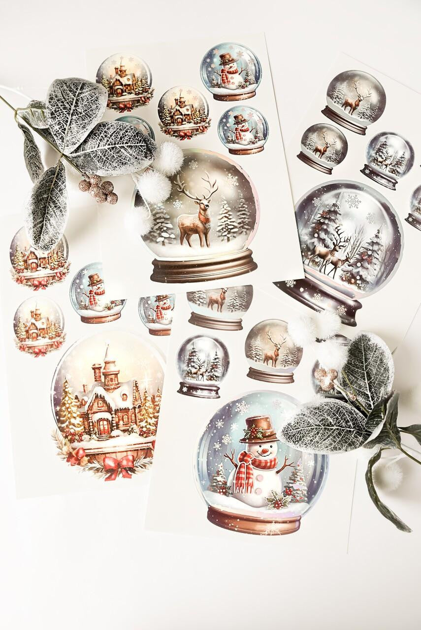 Snow Globes - Hologram Water Slide Transfer