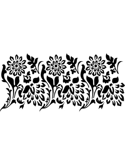 Tea Towel Floral - Stencil