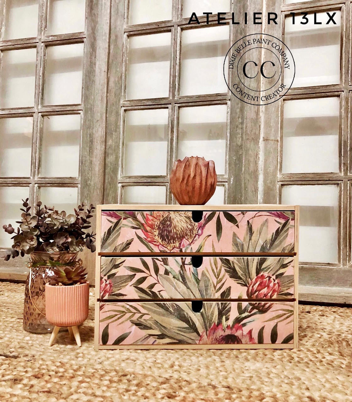 Tropical on Pink - Rice Decoupage Paper