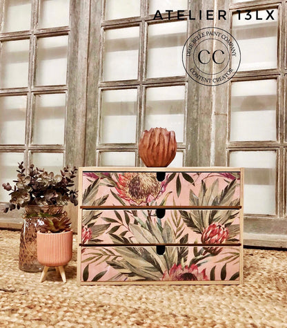 Tropical on Pink - Rice Decoupage Paper