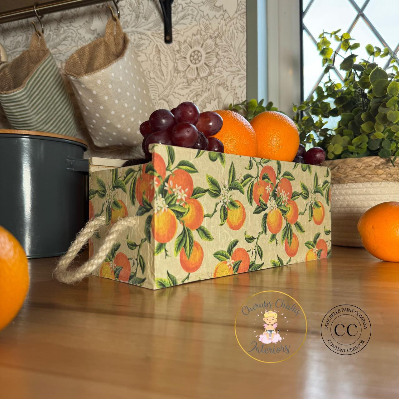 Vintage Oranges - A3 Rice Decoupage Paper
