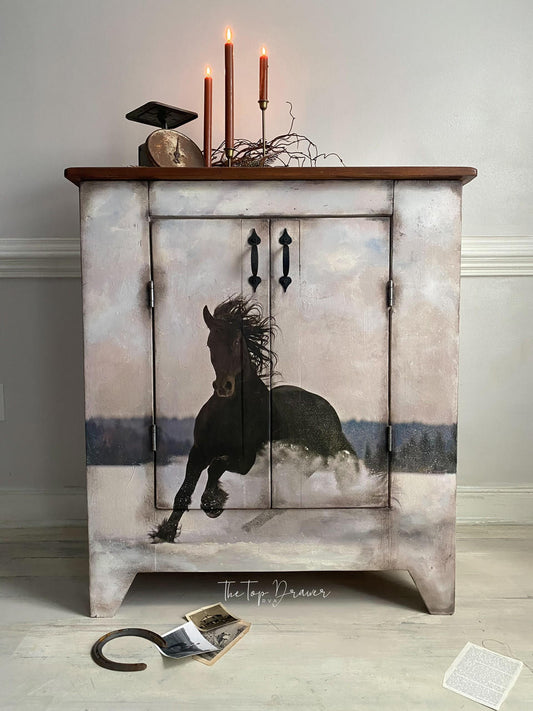 Winter Gallop - A1 Rice Decoupage Paper